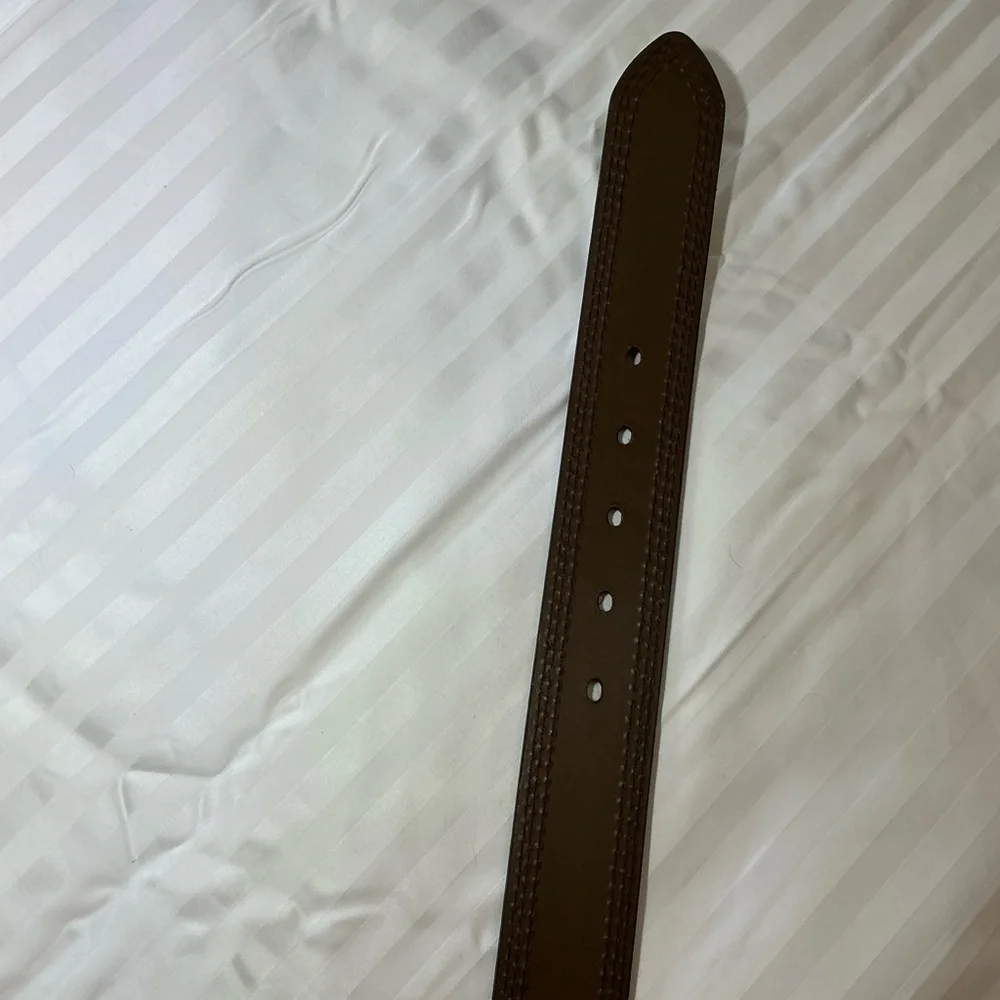 NEW Carhartt Brown Leather Triple Stitch Belt Men’s Size 46 NWT